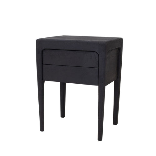 Giga Meubel Nachtkastje Berend - Zwart - Mangohout - 46x38x60cm