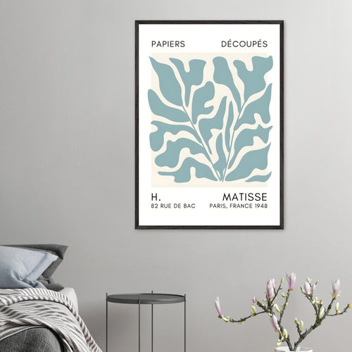 Artfulprints Poster Matisse – Seabed shapes turquoise   - A4 21x29.7 cm - Turquoise