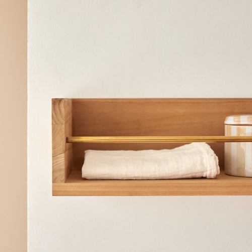 Tikamoon Badkamerrek van massief teakhout 60 cm - Naturel - vtwonen shop