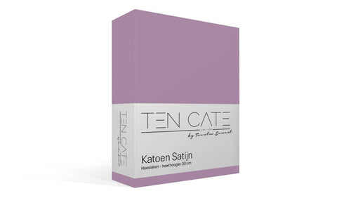 Ten Cate hoeslaken - 100% katoensatijn - 90x200  - paars - vtwonen shop