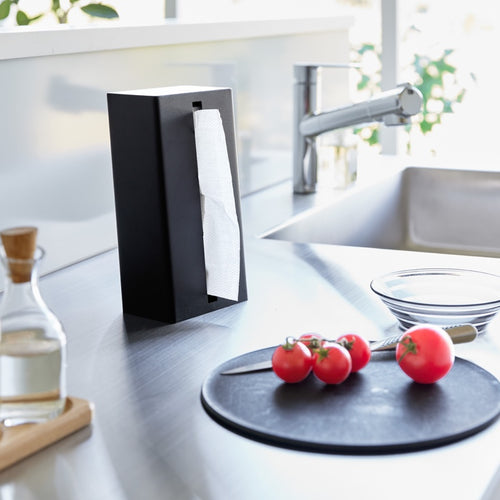 Yamazaki Vertical Tissuebox - Tower - Zwart - vtwonen shop