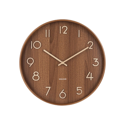 Karlsson wandklok  - bruin - Ø60cm - vtwonen shop
