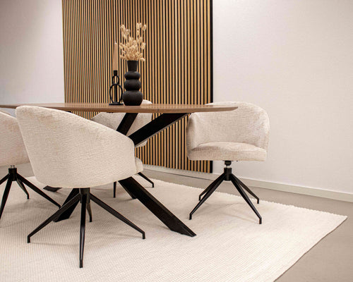 Kick draaistoel Merle - Champagne - vtwonen shop