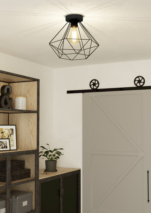 EGLO plafondlamp Tarbes - e27 - ø 32,5 cm - zwart