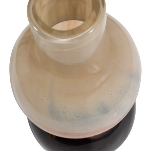 WOOOD vaas Marjon - Handgevormd -  Glas - Bruin - 30x14x14 - vtwonen shop