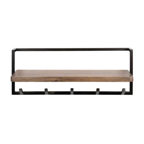 Giga Meubel Kapstok Air Solid - Bruin Hout - 6 Haken - 85x25x32cm