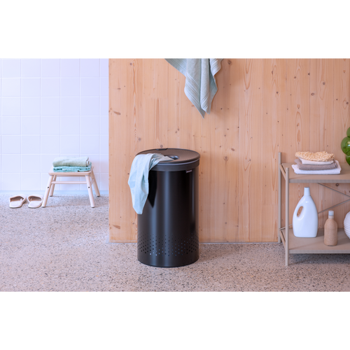 Brabantia Wasbox, 60 liter, kunststof deksel - Matt Black