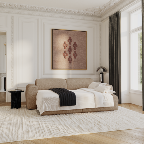 Sia Home - Slaapbank YUMA - bouclé-stof mol 240cm
