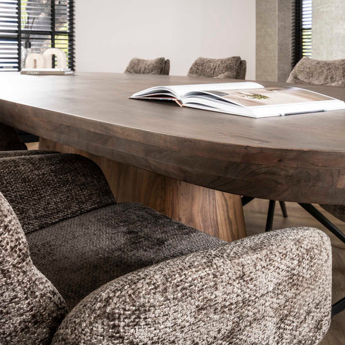 Giga Meubel Eettafel Arcadia - Deens Ovaal - Acaciahout - 300cm - vtwonen shop