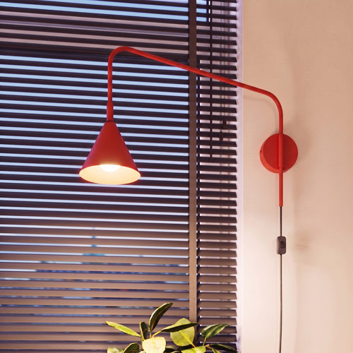 Sollux Lighting Wandlamp NOX rood - 14x61x30cm