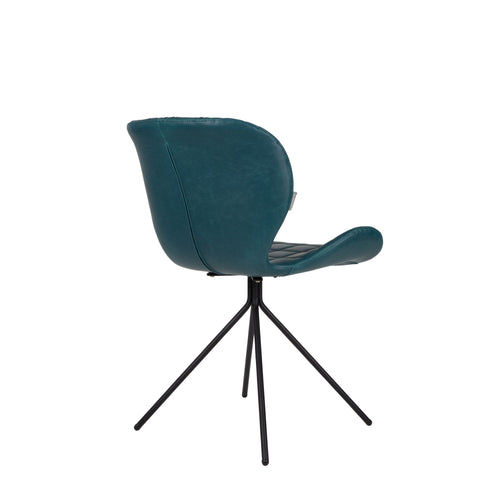 Zuiver OMG Eetkamerstoelen Kunstleer Blauw - Set van 2 - vtwonen shop