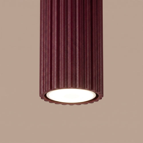 Sollux Lighting Plafondlamp KARBON 10 bordeaux - 6,5x6,5x10cm