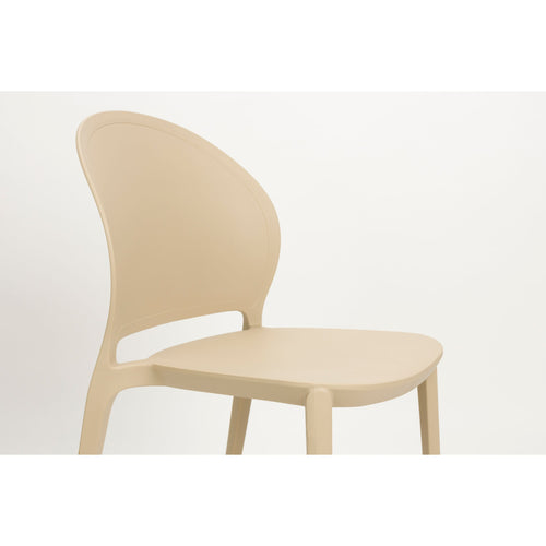 Housecraft Living Sjoerd Tuinstoelen/ Eetkamerstoelen Kunststof Beige - Set van 4 - vtwonen shop