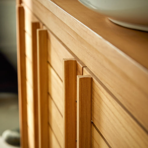 Tikamoon Wastafelmeubel van massief teak 125 cm - Naturel
