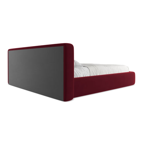 LaMiaSofa Bed met opbergruimte Firenze - velours - bourgondië - 220x225x82