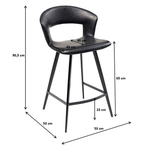 Kare Design Barkruk Reunion - zwart