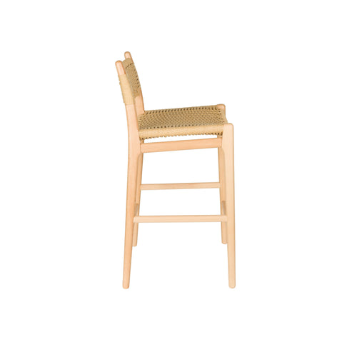 Dutchbone Cecile Barkruk rugleuning 67,5 cm Naturel
