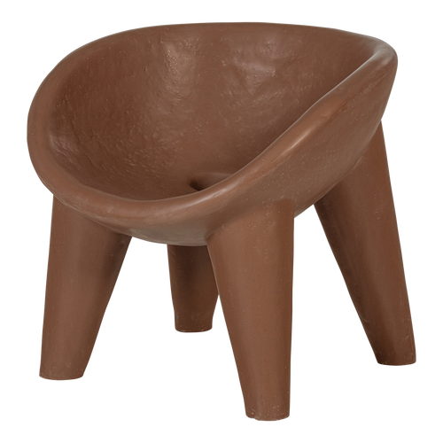 WOOOD loungestoel Orio - Polymeer - Rood/Bruin - 58x62x62