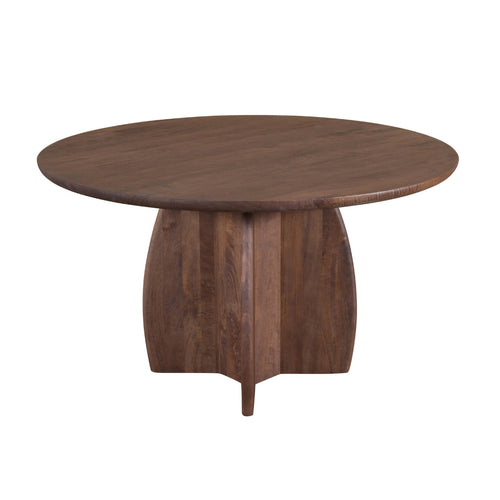 DÉJA Living Eettafel Iris - Rond Donkerbruin Hout - 130x130x76cm