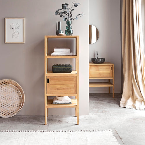 Tikamoon Kolomkast van massief teakhout - Naturel - vtwonen shop