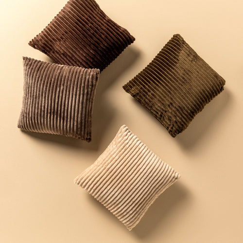 MART - kussenhoes 45x45 cm - zacht ribfluweel - gerecycled - Chocolate Martini - bruin
