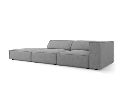Cosmopolitan Design linker bank Arendal 4-zits, chenille met ribbeleffect, donkergrijs - 102x262x70cm
