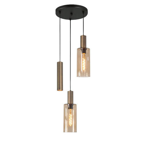 Highlight hanglamp Perugia - 3 lichts - 40  x 160   cm - zwart brons - vtwonen shop