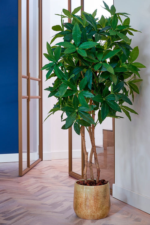 Mica Decorations Vingerplant Kunstplant in Bloempot - H150 x  Ø70 cm - Groen