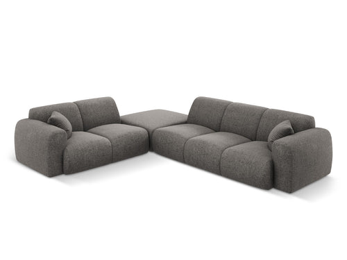 Cosmopolitan Design linker hoekbank Nolio 4-zits, chenille, grijs - 250x315x72cm