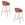Zuiver Feston Barkrukken 75 cm Beige - Set van 2