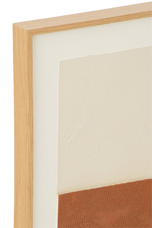 J-Line Modern schilderij - grenenhout - beige/bruin