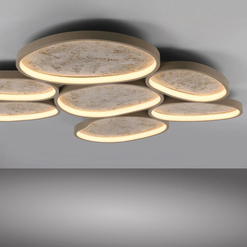 Just Light plafondlamp Moonbraker - 7 lichts - 89.7  x 6.5   cm - beige