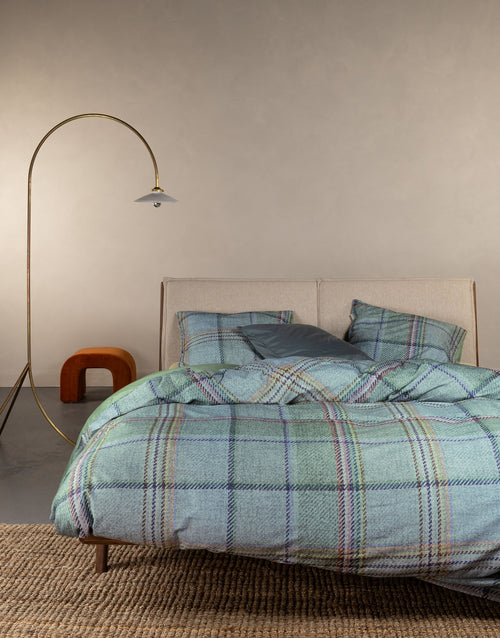 Essenza Meau dekbedovertrek - Lits-Jumeaux XL – 260x200/220 cm - Basil green
