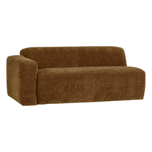 WOOOD 2-zits bank arm links Mojo Base - Rib - Honinggeel - 74x185x97