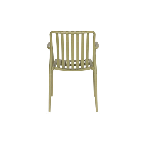 Housecraft Living Amae Tuinstoel Armleuning Kunststof Groen - Set van 4