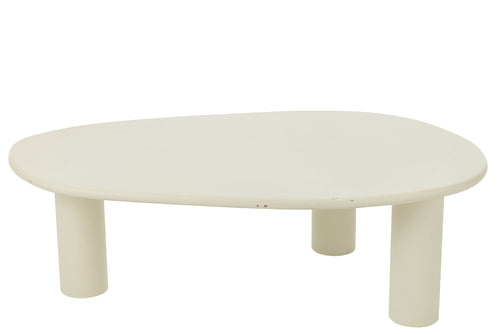 J-Line bijzettafel Bali - hout - wit - large