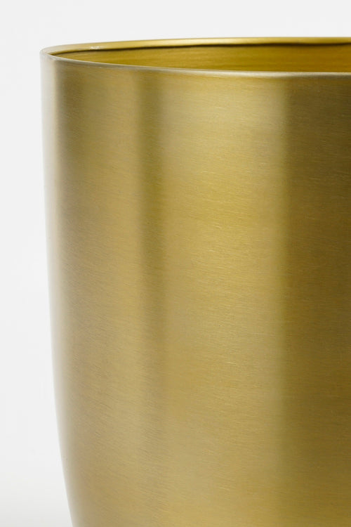 Mica Decorations Alano Bloempot - H24 x Ø25 cm - Metaal - Goud