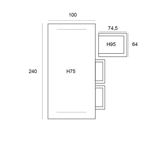 Garden Impressions tuinset Marbella - Sintra - Rome bronze - 240x100 cm - 7-delig