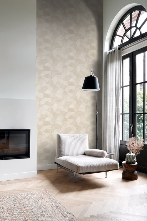 Origin Wallcoverings behang grafisch 3D motief gebroken wit - 0.53 x 10.05 m - 347986 - vtwonen shop