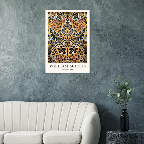 Artfulprints Poster met Lijst William Morris - Brocatel 1888   - 30x40 cm - Goud