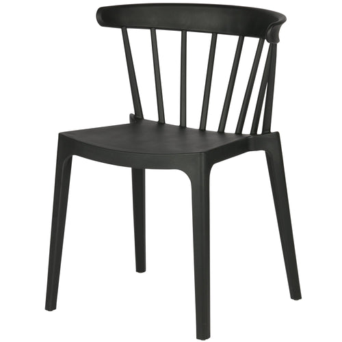 WOOOD tuinstoel Bliss - Kunststof - Zwart - Set van 6