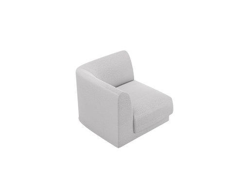 Micadoni Hoekmodule Miley boucle lichtgrijs - 90x90x70cm