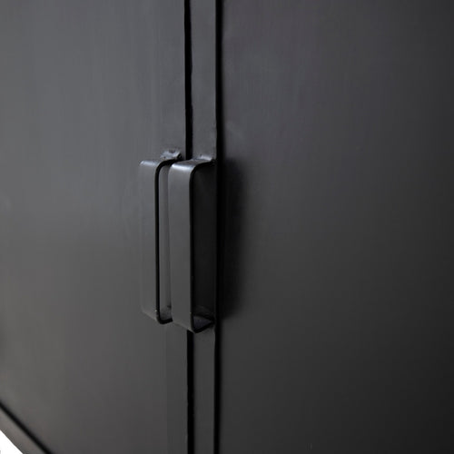 Giga Meubel Vitrinekast Lott - Zwart Metaal - 150x50x230cm
