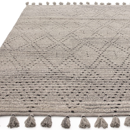 Vloerkleed Easy Living Nepal Boho Grey/Black Diamond Rug 120x170 cm - vtwonen shop