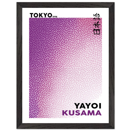 Artfulprints Poster met Lijst Yayoi Kusama - Purple Tokyo 1998   - 30x40 cm - Paars