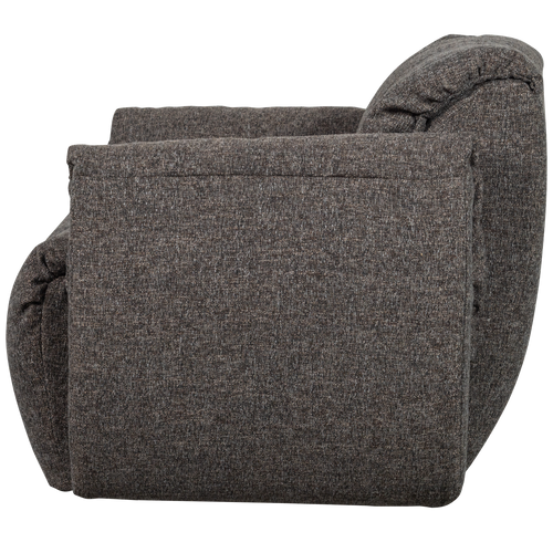 WOOOD draaifauteuil Baggy - Geweven Stof - Warmgrijs Melange - 81x104x84 - vtwonen shop