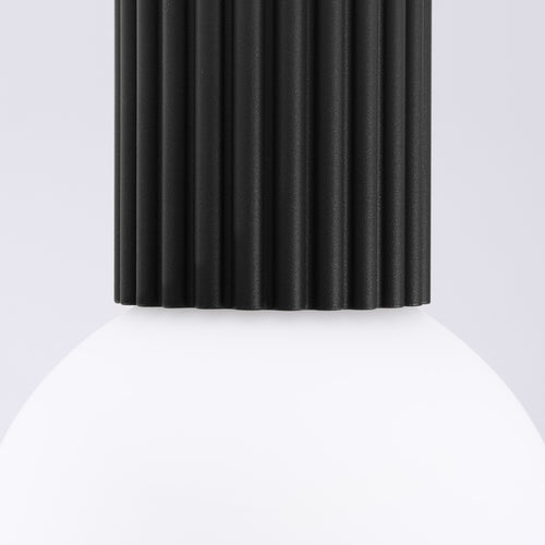 Sollux Lighting Plafondlamp HALO zwart IP44 - 12x12x21cm