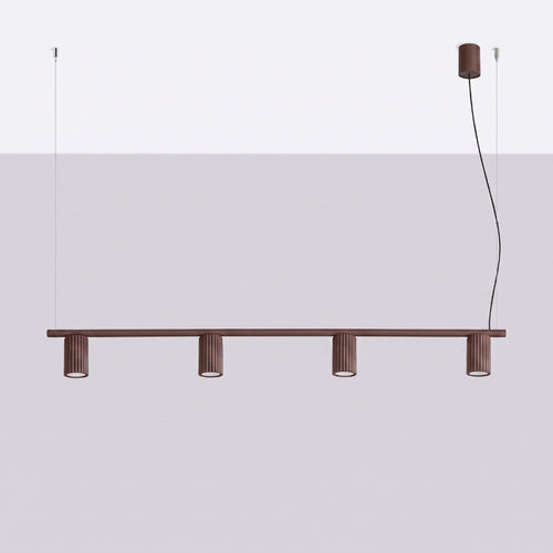 Sollux Lighting Kroonluchter KARBON 4 bruin - 122x6,5x212cm