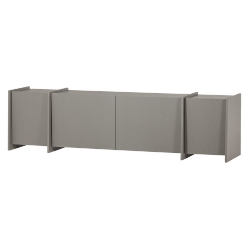 WOOOD tv meubel 200 cm Brock - Essen Fineer - Warmgrijs - 53x200x44