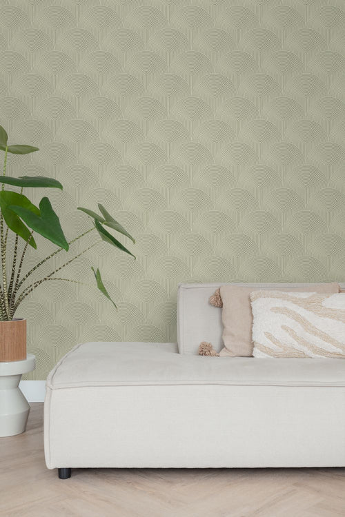 ESTAhome behang 3D-motief groen - 50 x 900 cm - 131105